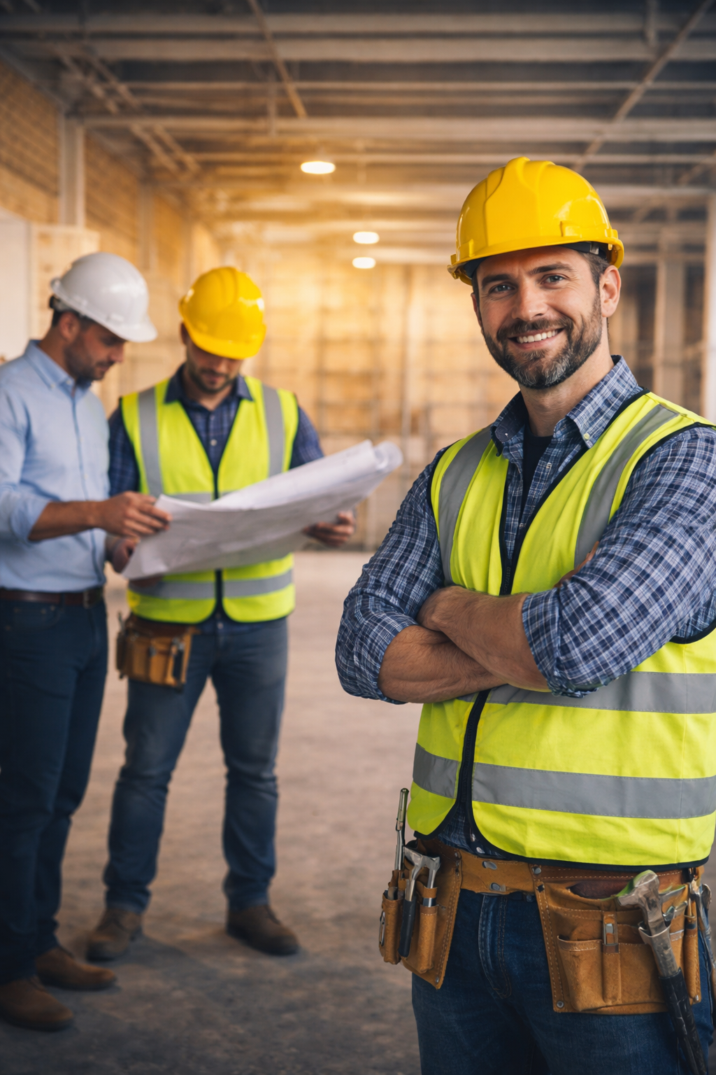 Rashid Construction - commercial remodeling - confident construction professionals at work