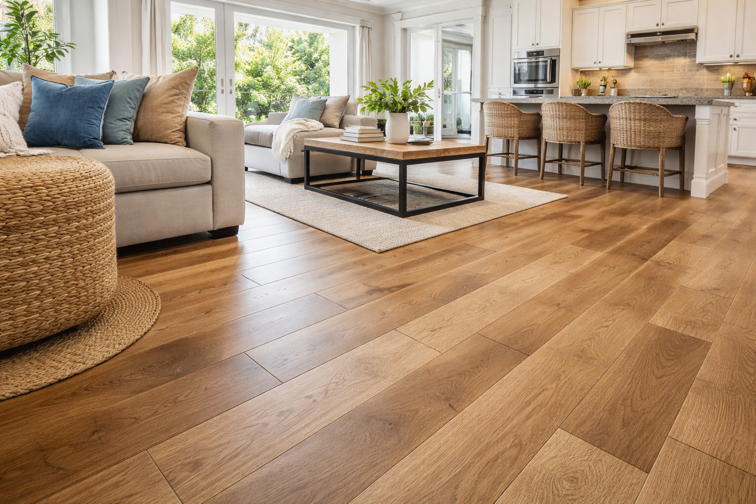 Rashid Construction - Custom Flooring - wide plank oak