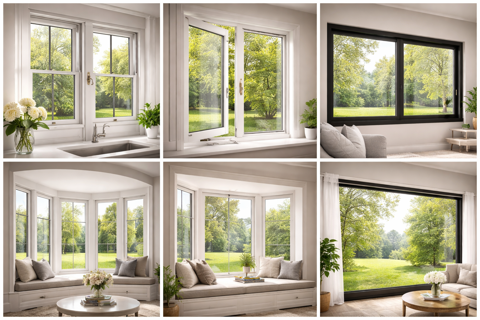 Rashid Construction - window installation - window styles in bright home settings